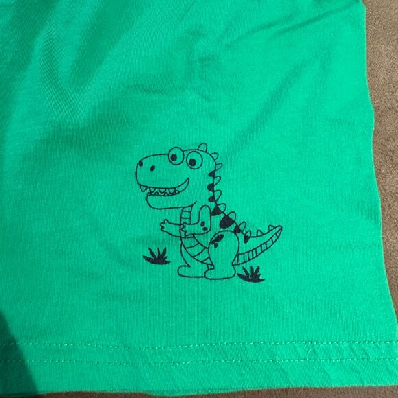 Dinosaur Design Purple Green Pajamas Boys Short Set Size 4-5 (SKU: 141B) - Picture 3 of 7